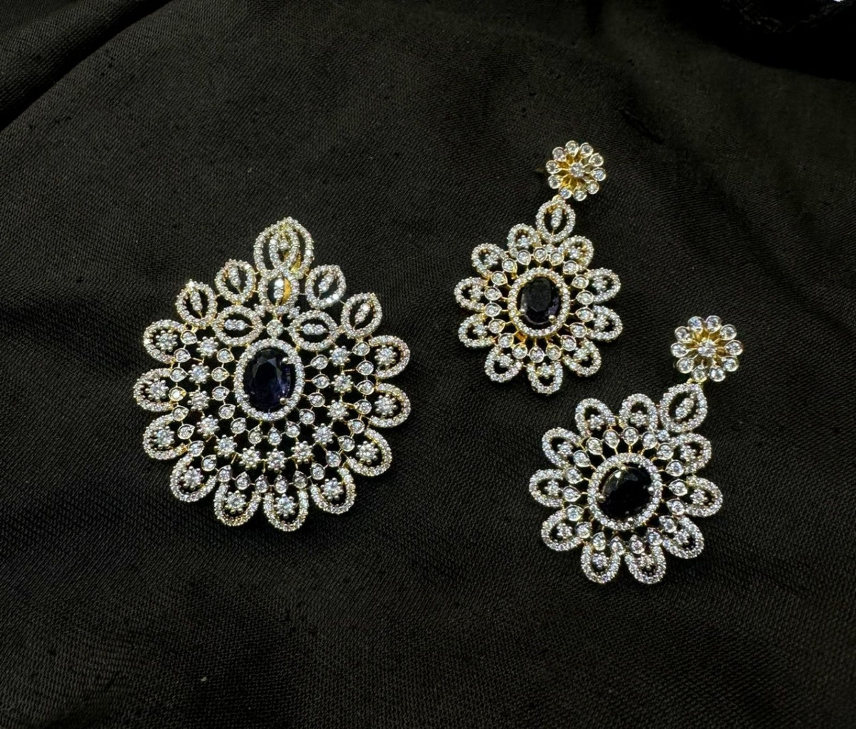 PENDANT SET CHAINS Pendant set 160 DIAMOND EMETHYST PURPLE