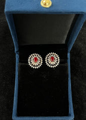 STUDS EARTOPS Eartops 013 RUBY SCREW STYLE BACK