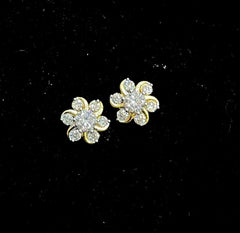 Earring Eartops 150 DIAMOND DUAL PLATING DIAMOND LOOK