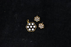 PENDANT SET / LOCKETS ps004 DIAMOND DUAL PLATING DIAMOND LOOK