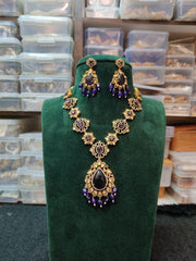 NECKLACE NK334 VICKTORIAN  EMETHYST PURPLE
