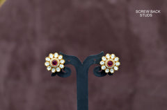 STUDS EARTOPS EARTOPS 015 RUBY SCREW STYLE BACK