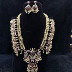 NECKLACE Long Necklace 647 - NE647 NAKSHI ANTQIUE GOLDEN