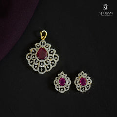 PENDANT SET CHAINS pendant set 195 DIAMOND RUBY