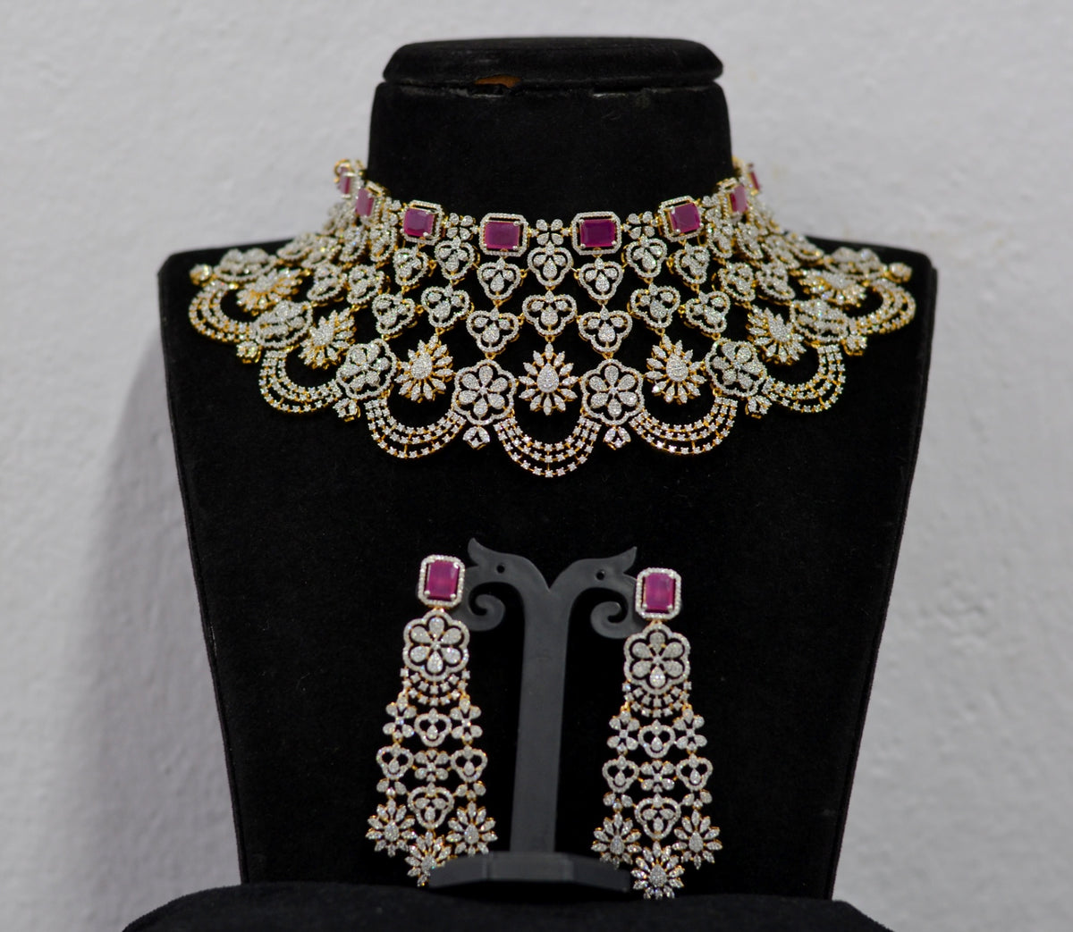 NECKLACE Nk125 DIAMOND  RUBY