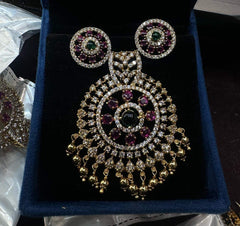PENDANT SET CHAINS pendant set 127 GOLDEN STONE RUBY