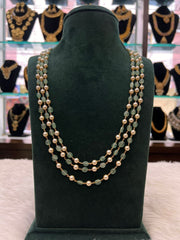 BEADS MALA AND CHAINS Bandhai mala 025 EMERALD 22-24