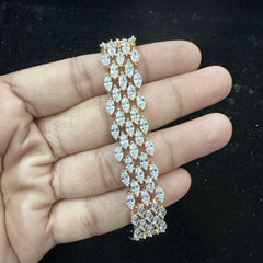 BRACELET/BANGLE Bracelet 042 DUAL PLATING DIAMOND LOOK Openable