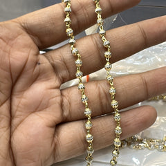 DORI AND CHAINS Short 4mm one tone DIAMOND 16-18 Inch