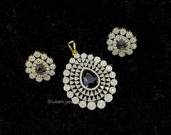 PENDANT SET CHAINS Pendant set 159 DIAMOND EMETHYST PURPLE
