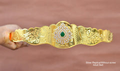 VADDANAM WB027 GOLDEN STONE EMERALD AND WHITE
