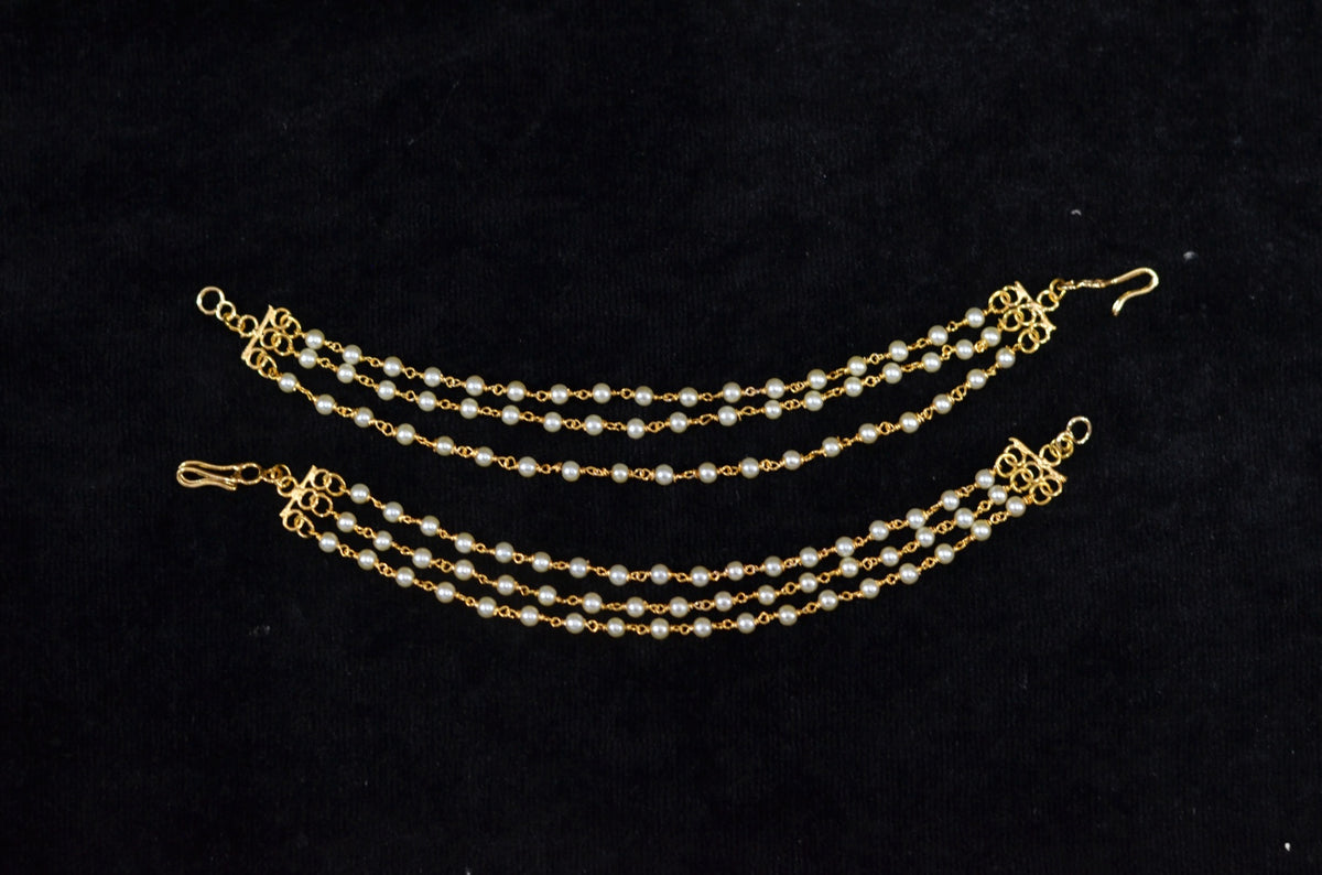 ACCESSORIES  Champaswalu 3 Lines PEARLS Long