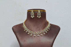 NECKLACE Nk171 DIAMOND DUAL PLATING DIAMOND LOOK