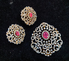 PENDANT SET CHAINS Pendant 137 DIAMOND RUBY