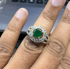 FINGERRING Fingerring 51 DIAMOND EMERALD