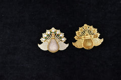 ACCESSORIES  Brouche 006 GOLDEN STONE EMERALD