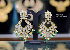 Earring Earrings 293 GOLDEN STONE EMERALD