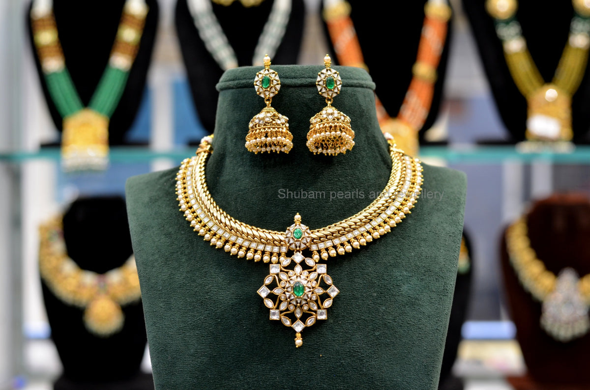 NECKLACE Jalebi necklace 14 MOZONITE WHITE