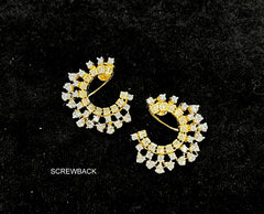 Earring Eartops 120 DIAMOND DUAL PLATING DIAMOND LOOK