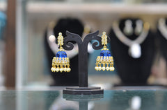 Earring New Color changeable 5 colors - CO5 GOLDEN STONE MULTI COLOR