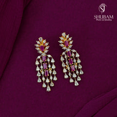 Earring Eartops 048 DIAMOND RUBY