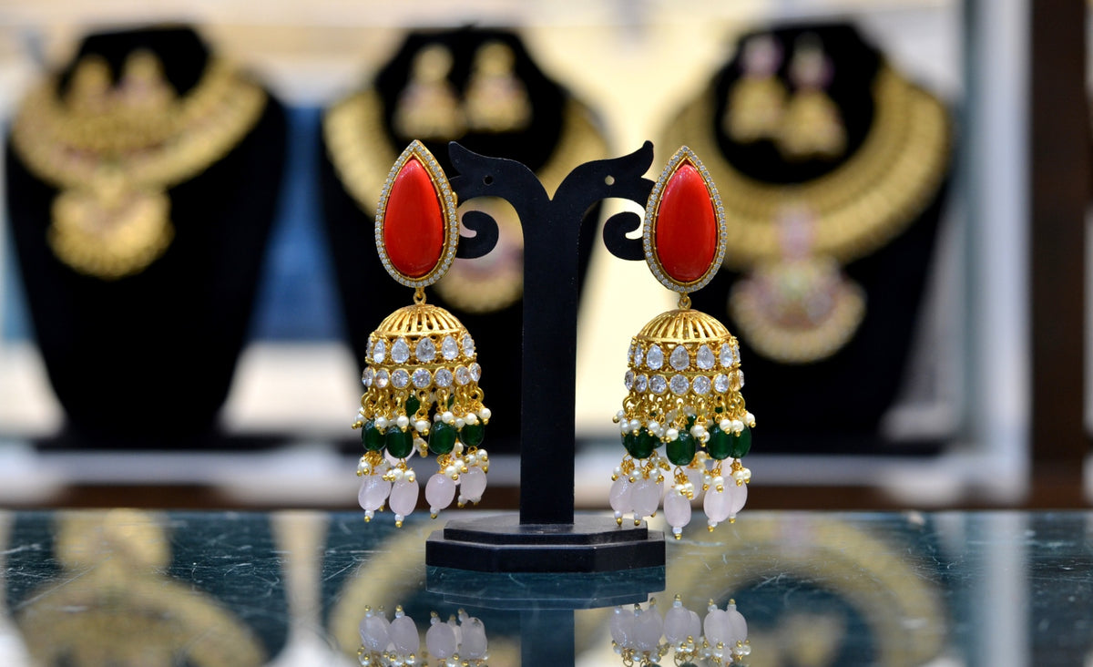 Earring Earrings 294 VICKTORIAN  CORAL