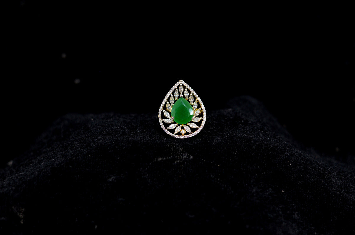 FINGERRING Finerring 62 DIAMOND EMERALD