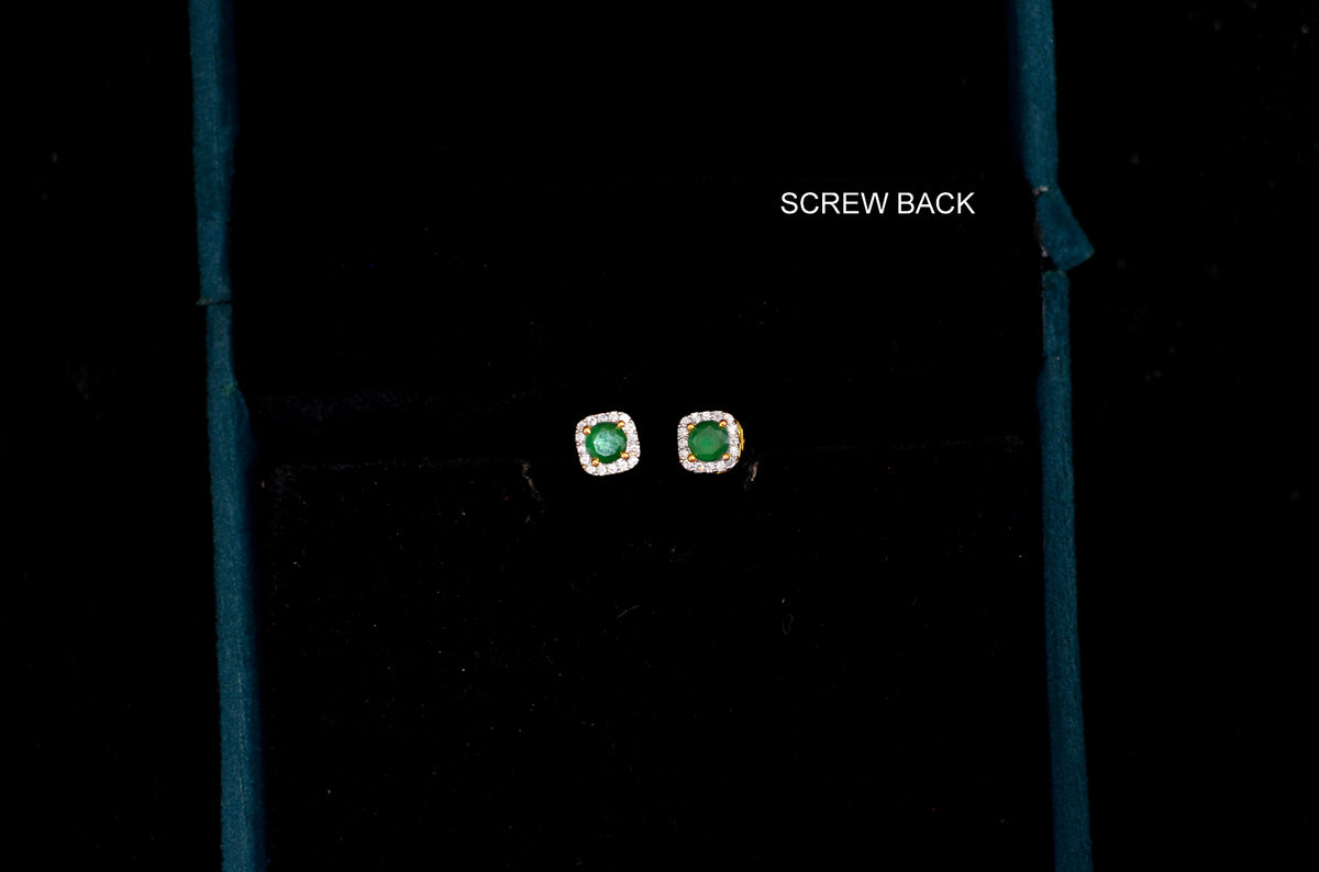 Earring earrings 300 DIAMOND EMERALD