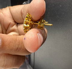 Earring Eartops 205 GOLDEN STONE GOLDEN