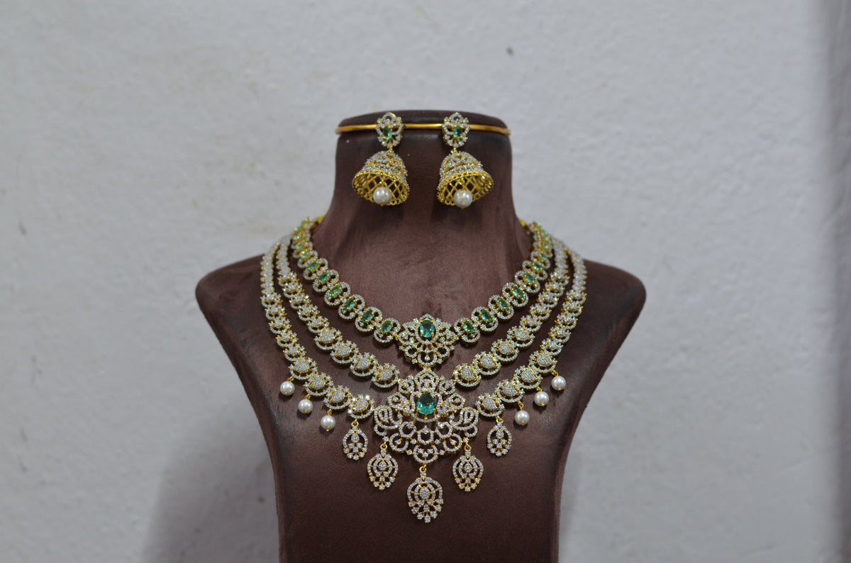 NECKLACE NECKLACE 404 DIAMOND  MINT GREEN Layers