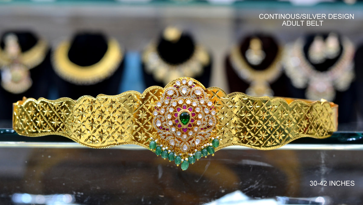 VADDANAM Jumbo round vaddanam 1 GOLDEN STONE MOZONITE