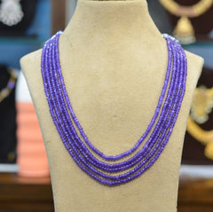 BEADS MALA AND CHAINS BEADS MALA 028 RUBY EMETHYST PURPLE 16-18 Inch