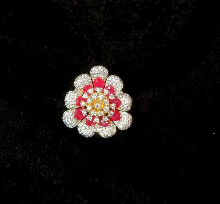 FINGERRING Finger ring 46 DIAMOND RUBY