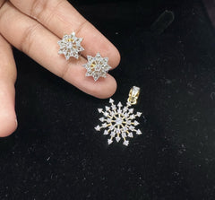 PENDANT SET / LOCKETS Pendant set 289 DIAMOND DUAL PLATING DIAMOND LOOK