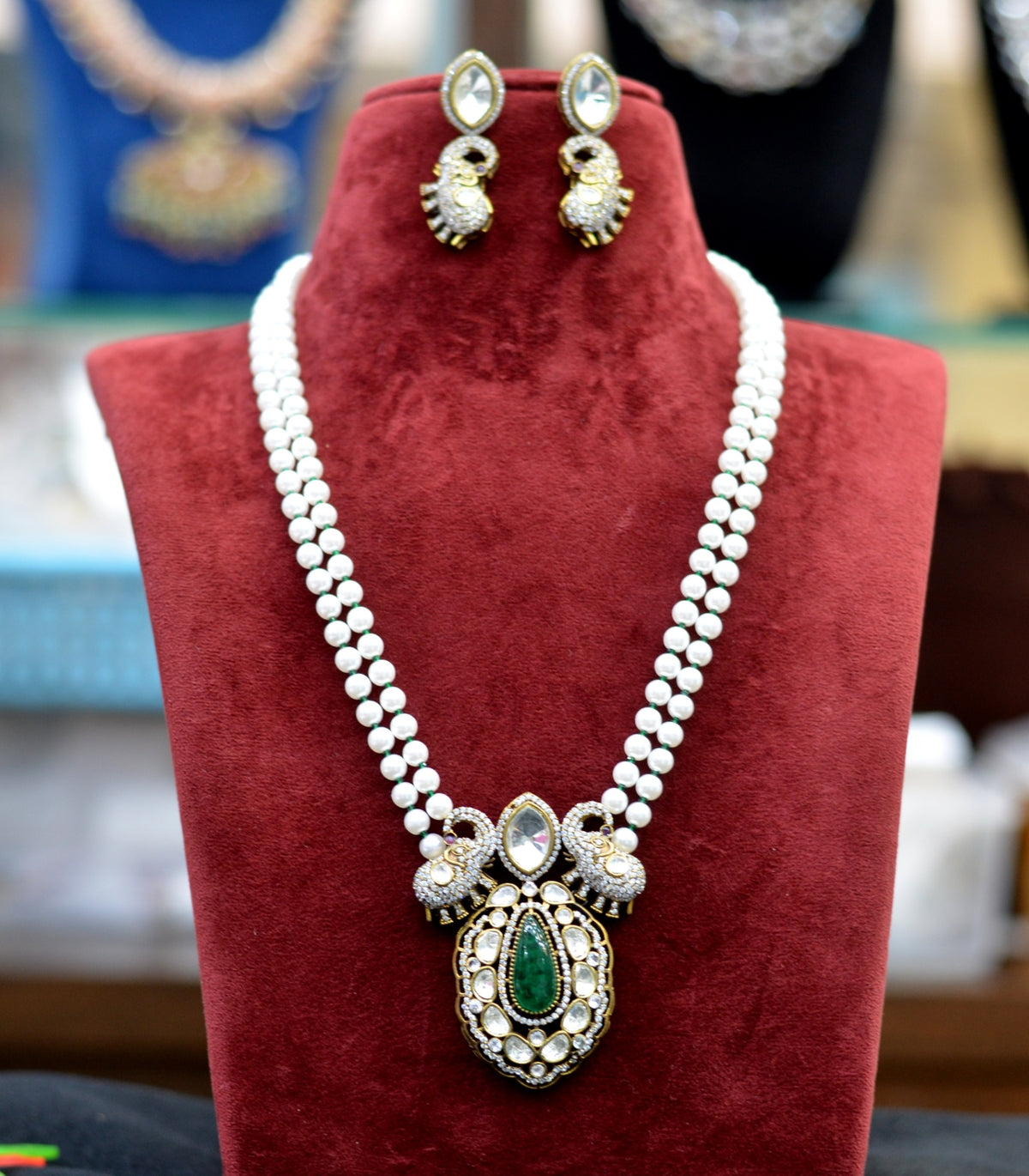 PENDANT SET / LOCKETS Ps053 VICKTORIAN EMERALD
