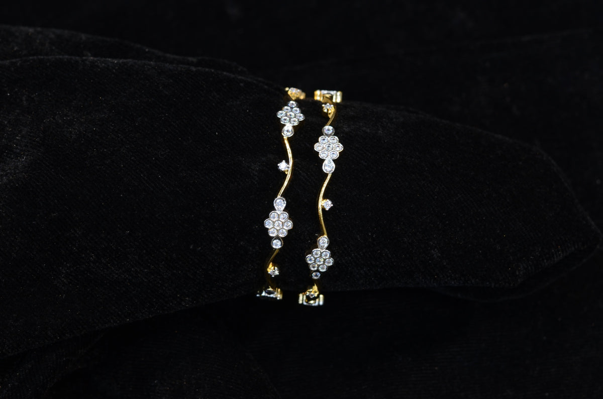 BRACELET/BANGLE Bangle 067 DUAL PLATING DIAMOND LOOK 2'4