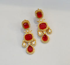 Earring Earrings 122 MOZONITE RUBY
