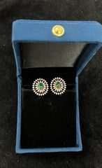 STUDS EARTOPS Eartops 013 EMERALD SCREW STYLE BACK
