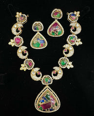NECKLACE Necklace 028 GOLDEN STONE MULTI COLOR