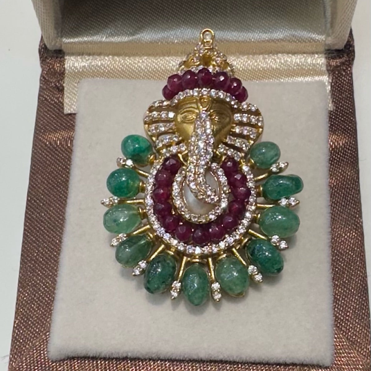 PENDANT SET CHAINS pendant 232 GOLDEN STONE MULTI COLOR