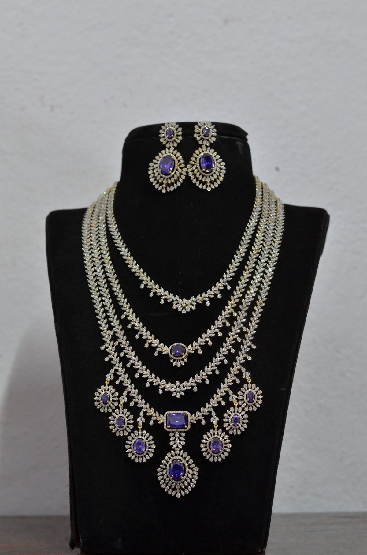 NECKLACE Necklace 406 DIAMOND  EMETHYST PURPLE Layers