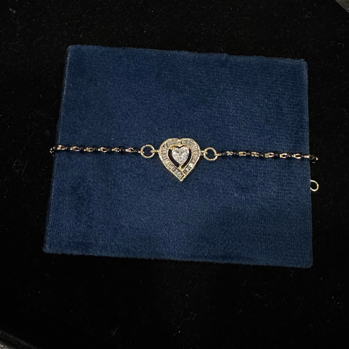 MANGALSUTRA hand mangalsutra 001 DIAMOND DUAL PLATING DIAMOND LOOK