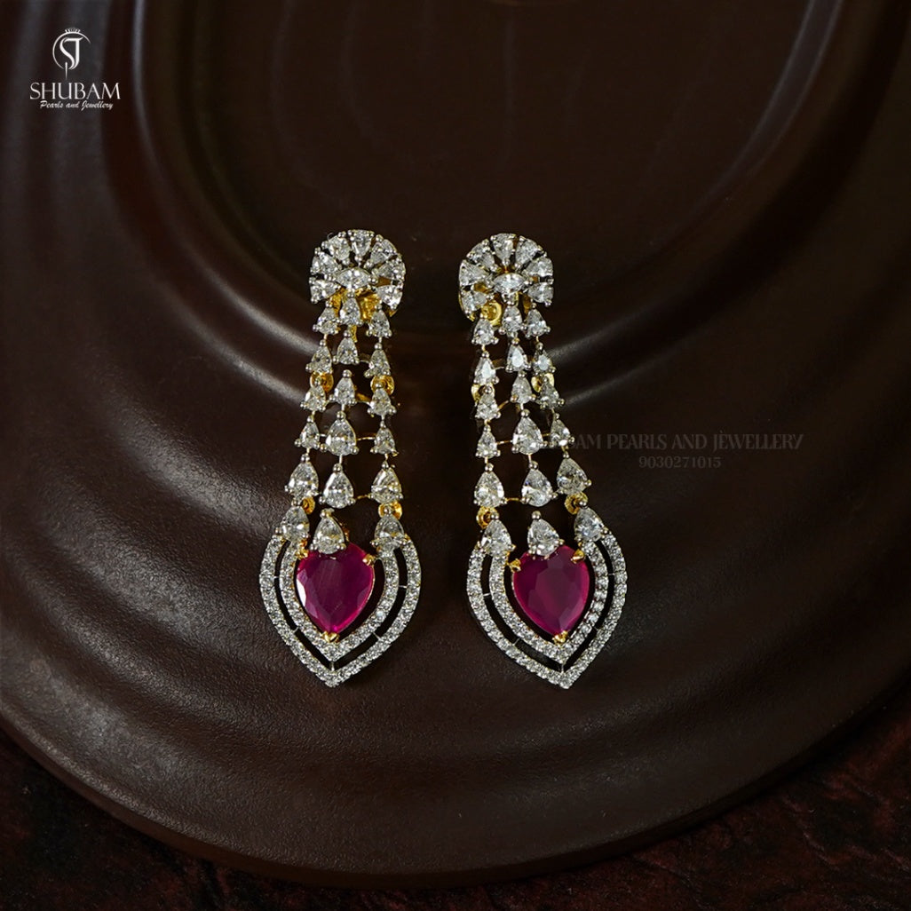 Earring Earrings 098 DIAMOND RUBY