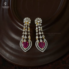 Earring Earrings 098 DIAMOND RUBY