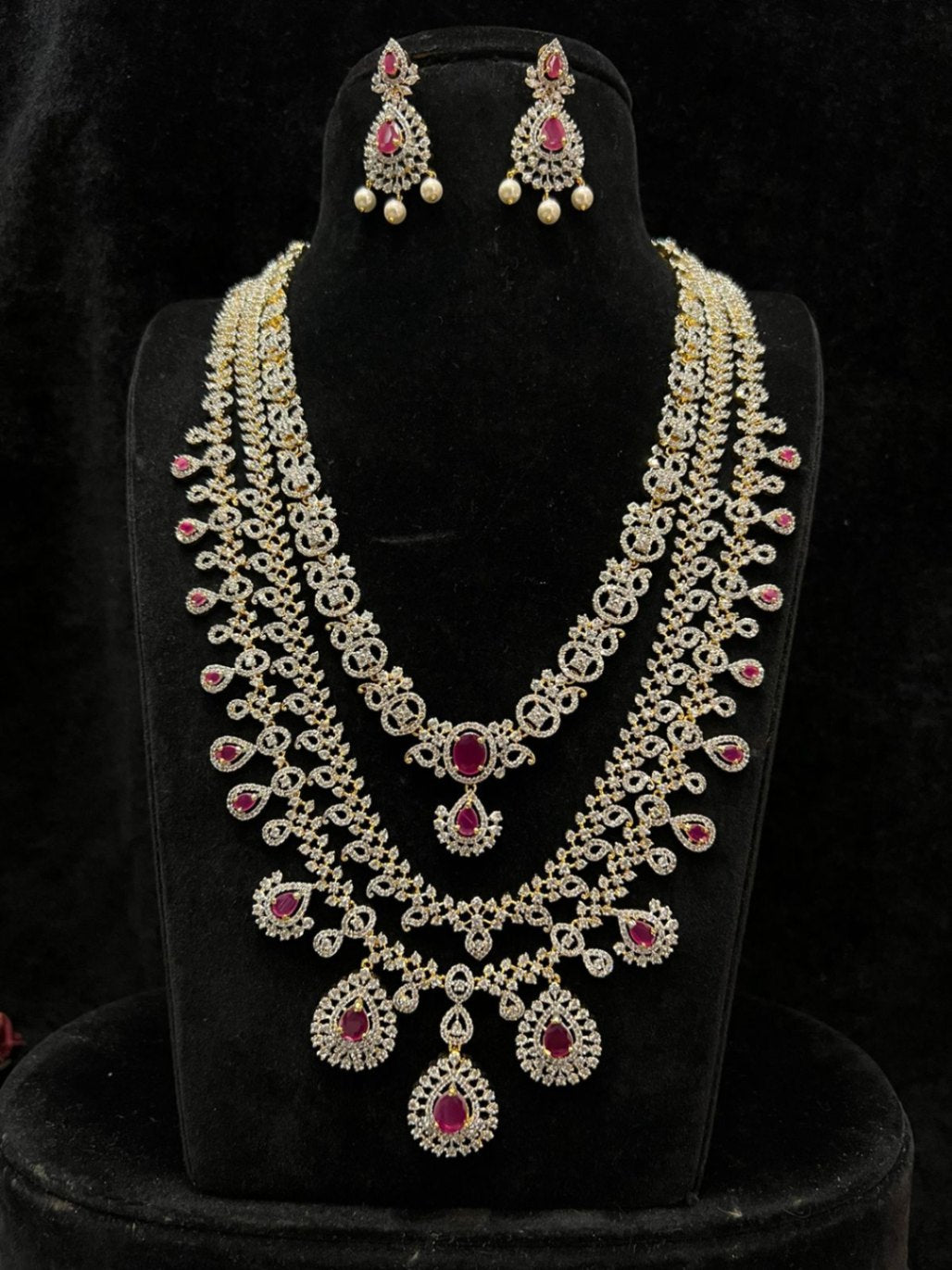 NECKLACE GJ NECKLACE 443 DIAMOND  RUBY
