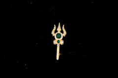 ACCESSORIES  BROUCHE 010 GOLDEN STONE EMERALD
