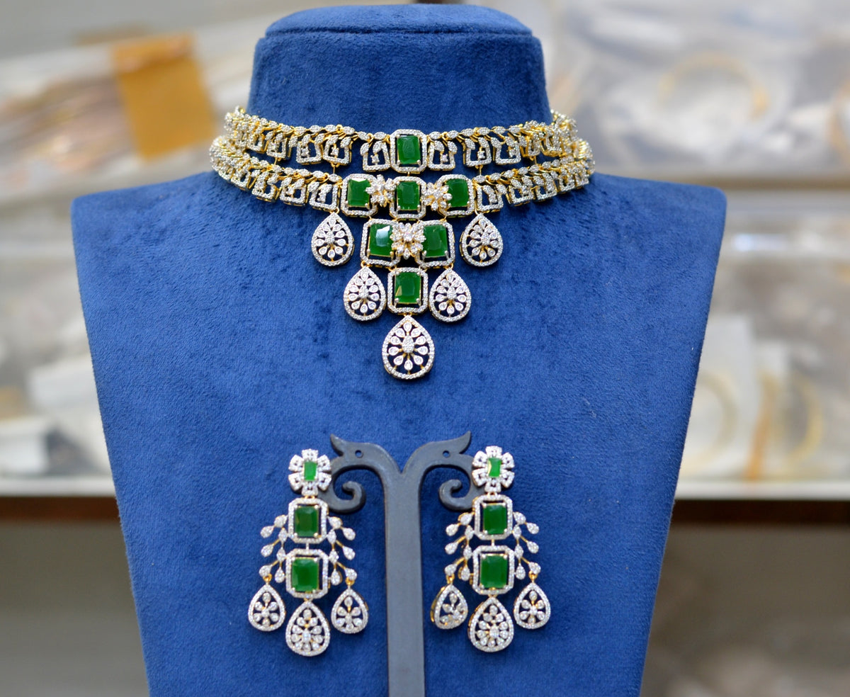 NECKLACE necklace 761 DIAMOND EMERALD