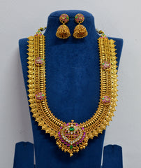 NECKLACE Long Kasul necklace 641 NEW NAKSHI JADAU MIX GOLDEN