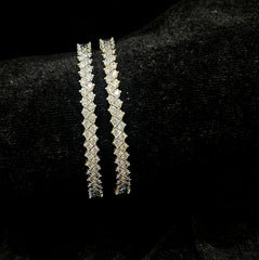 BRACELET/BANGLE bangles 1138 DUAL PLATING DIAMOND LOOK 2'8