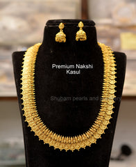 NECKLACE Kasul mala Long 003 - KA003 - KA003003 NAKSHI ANTQIUE GOLDEN